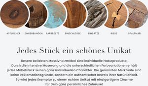 Massiver Gartentisch EMPIRE TEAK Ø120cm natur Teakholz