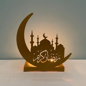 Eid Mubarak Ramadan Kerzenhalter Mond Teelichthalter Metall Kerzenständer Eid Mubarak Ornamente Muslim Islam Dekoration Wohnzimmer Tischdeko Ramadan Deko