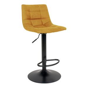 House Collection Sametová barová stolička Helge Hořčicově žlutá