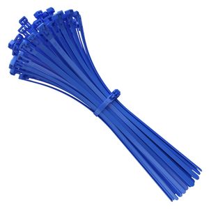 Kabelbinder Wiederverschließbar, 350mm x 7,6mm blau Nylon UV-Beständig, Hochleistungs 350 mm Wiederverwendbare Binders, Wiederlösbare Kabelbinder, 100 Stück