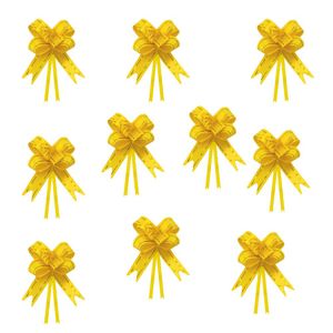 Oblique Unique 10 Geschenkschleifen mit Geschenkbändern Deko Schleifen - gelb