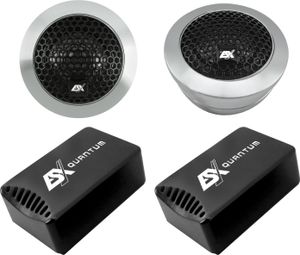 ESX QUANTUM 25 mm QE-6.2T Hochtöner Tweeter Paar Alu Gehäuse u. Frequenzweiche