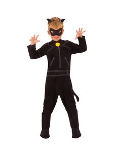 Cat Noir-Kostüm für Kinder Miraculous-Lizenzkostüm schwarz
