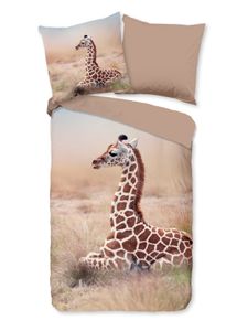 Good Morning Kinder Bettwäsche mit Giraffe- 135x200- 100%  Baumwolle