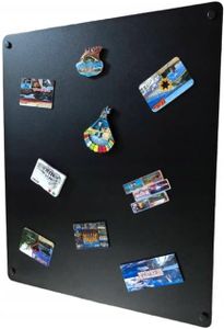 STALFORM Magnettafel Schwarz 58x48 cm aus Edelstahl Magnetwand Pinnwand  Magnetisch Groß Magnetboard Küche, Büro, Kinderzimmer