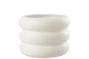 J-Line Cachepot Ring Cement White Duży