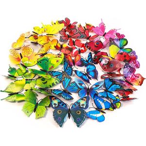 72 Stück 3D-Schmetterlings-Wanddekoration, Schmetterlings-Aufkleber, abnehmbarer Wandaufkleber, Schmetterlings-Dekoration für Familienzimmer, Schlafzimmer, Kinderzimmer