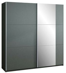 Schiebeschrank BASTIA 150 cm , Kleiderschrank Schiebetürenschrank , ( GRAPHIT )