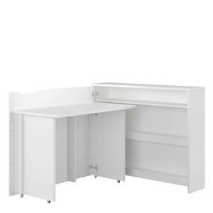 Lenart Schreibtisch WORK CONCEPT Ausklappbar Platzsparend für begrenzten Raum B115 x H93 x 27cm Weiß