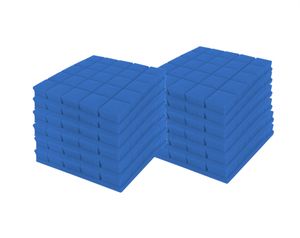 12 Stück Selbstklebend Akustikschaumstoff Dämmung Blau Akustikschaumstoff Pyramidenschaumstoffe 30x30x5 cm