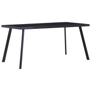 vidaXL Jedálenský stôl Black 180 x 90 x 75 cm Tvrdené sklo