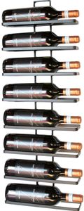 DanDiBo Kovový stojan na víno v čiernej farbe na montáž na stenu Sada 4 vín s 2 rozkladacími stojanmi na fľaše Držiak na fľaše