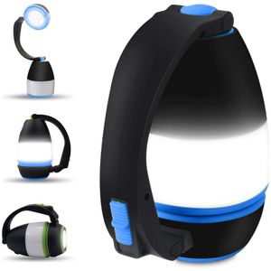 3 in 1 LED Campinglampe, Camping Lantern, 5 Modi Wiederaufladbare Zeltleuchten, Zeltleuchten im Freien Powerbank Multifunktionaler Suchscheinwerfer USB-Kabel
