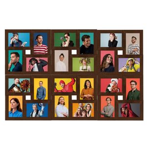 vidaXL Ramka kolażowa na zdjęcia 24x(10x15 cm) Ciemnobrązowy MDF