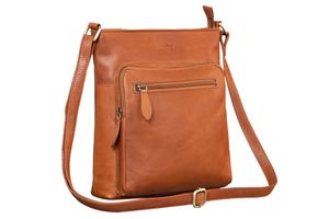Benthill Damen Shopper Leder - Tasche aus echtem Rindsleder - Handtasche mit Reißverschluss - Schultertasche / Ledertasche - Vintage Umhängetasche