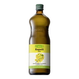 Rapunzel 1002040, Rapsöl, 1000 ml, Glasflasche, Kochen, Salat, Rapsöl nativ* *kontrolliert biologischer Anbau, Vor Licht und Wärme schützen.