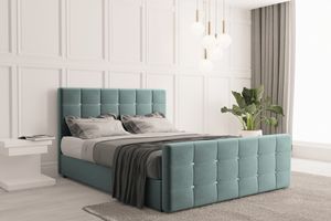 Skriňová posteľ s podnožou a matracom 120 cm x 200 cm, posteľ do spálne ROMA Mintz
