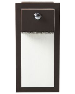 BELIANI Außenwandleuchte LED Schwarz Metall und Glas 33 cm mit Bewegungsmelder Modern Rechteckig Beleuchtung für Außen Draußen Terrasse Balkon