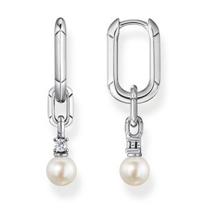 Thomas Sabo CR669-167-14 Damen-Ohrringe Creolen Glieder und Perlen