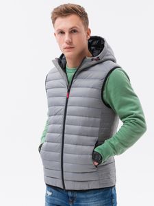 Ombre Clothing Steppweste für Herren Snol L grey