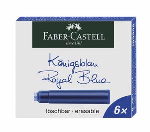Inkoustové kazety FABER-CASTELL standardní královsky modré (6 kazet)