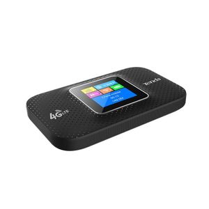 Tenda 4G185 Mobilny router WLAN (4G/LTE CAT4 150Mbps pobieranie50Mbps wysyłanie) przenośny hotspot MiFi 2100mAh bateria Plug&Play kolorowy ekran kompatybilny ze wszystkimi europejskimi kartami SIM Czarny
