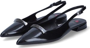 Högl Damen Slingballerinas Schwarz Lackleder Größe: 6