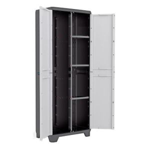 KIS Linear Utility Storage Cabinet - 68 x 39 x 173 cm - Schwarz und Grau