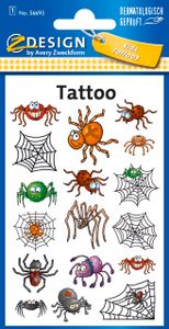 ZDesign KIDS Kinder-Tattoos "Spinnen" bunt 1 Blatt à 17 Tattoos