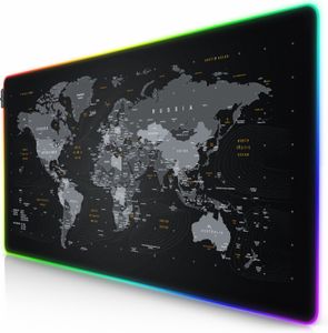 Titanwolf XXXL RGB Gaming Mauspad – 1200 x 600 mm - Mousepad - LED Multi Color - 7 LED Farben Plus 4 Effektmodi - für Präzision und Geschwindigkeit - Gummierte Unterseite