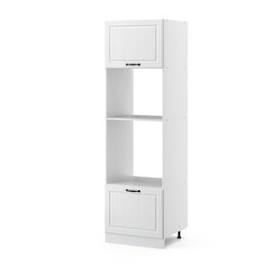 Vicco Mikrowellenschrank R-Line, 60 cm, Weiß Landhaus/Weiß