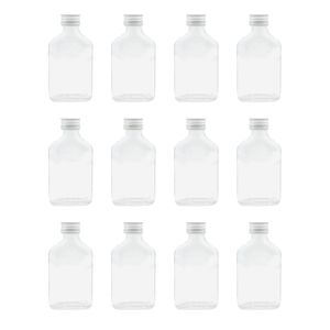 Taschenflasche 100 ml 12er-Set mit Silber Verschluss
