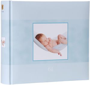 HENZO Einsteckalbum EVA BORN 'Sweet Dreams' Blau - Baby Album - Babyfotoalbum für 200 Fotos 10 x 15 - Fotoalbum