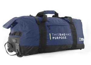 Reisetasche Faltbare Rollentasche 65 cm 70 li 1,2 kg Blau Navy Nat Geo Bowatex