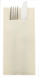 Sovie HOME Besteckserviette Creme aus Linclass® Airlaid 40 x 40 cm, 12 Stück - Bestecktasche