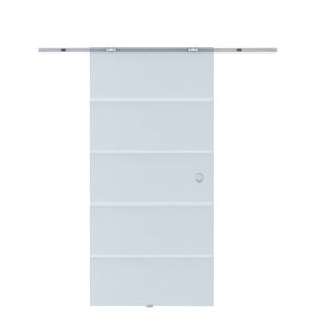 HOMCOM Glasschiebetür Schiebetür Glastür Zimmertür teilsatiniert 775 / 900 / 1025 x 2050 mm (Modell1/ 1025 x 2050 mm)