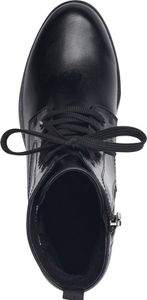 MARCO TOZZI Damen Stiefelette Schnürboot Reißverschluss Blockabsatz 2-25262-41, Größe:38 EU, Farbe:Schwarz