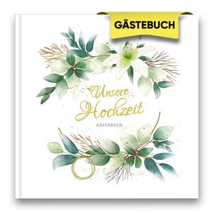 Hochzeitsbuch Gästebuch zur Hochzeit | Hochzeitsalbum - Hardcover | 21x21cm | 120 Seiten