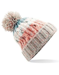 Beechfield Corkscrew Pom Pom Beanie