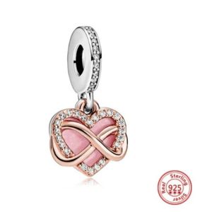 Charms Anhänger kompatibel für Pandora Infinity Herz Love 925 Silber ALE Sterling