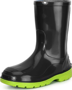 Ladeheid Kinder Mädchen Jungen Gummistiefel Regenstiefel LA-939 (Schwarz/Grün, 27 EU)