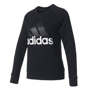adidas Sweater Pullover für Damen Rundhals, Farbe:Schwarz, Größe:XL