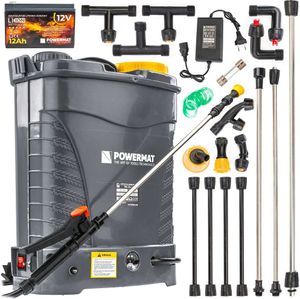 Akumulátorový ručný postrekovač POWERMAT 16 l, 12 V, 12 Ah - PM-OA-16T