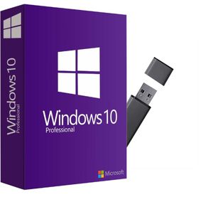 Microsoft Windows 10 Pro Key 32/64 Bit Lizenz-Key Deutsch Vollversion + Bootable USB-Stick
