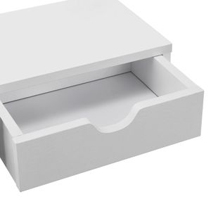 In And OutdoorMatch Monitorständer Maxime - Mit 2 Schubladen - Weiß - Spanplatte - Klassisches Design