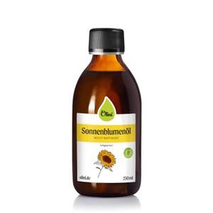 Olini Sonnenblumenöl 250 ml Immer Frisch Gepresst Kalt Gepresst bis zu 40°C Natürliches Öl Unraffiniert Geschmack nach Frischen Sonnenblumenkernen