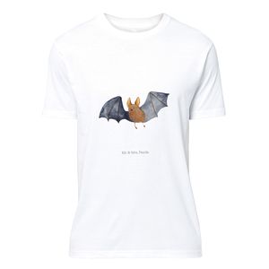 Mr. & Mrs. Panda Größe XXL T-Shirt Uni Fledermaus fliegend - Weiß - Geschenk, Fledermäuse, lustige Sprüche, Tiere, süße Tiermotive, Batman, gute Laune