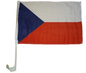 Autoflagge Tschechien 30 x 40 cm - Autofahne Fahne Flagge Fenster Fensterflagge Fensterfahne Fanflagge Fanfahne Scheibenfahne Scheibenflagge WM EM