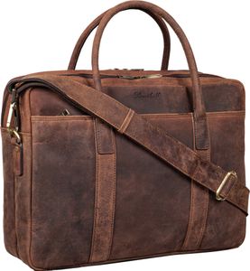 Benthill Laptoptasche Echt-Leder I Leder Umhängetasche für Laptop I Aktentasche für Notebook I Damen und Herren Tasche I Notebooktasche
