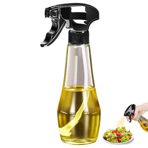 Ölsprüher zum Kochen Öl sprühflasche Glas für Heißluftfritteuse, Olivenöl Ölspray für Speiseöl Öl- und Essigsprüher，Schwarz
